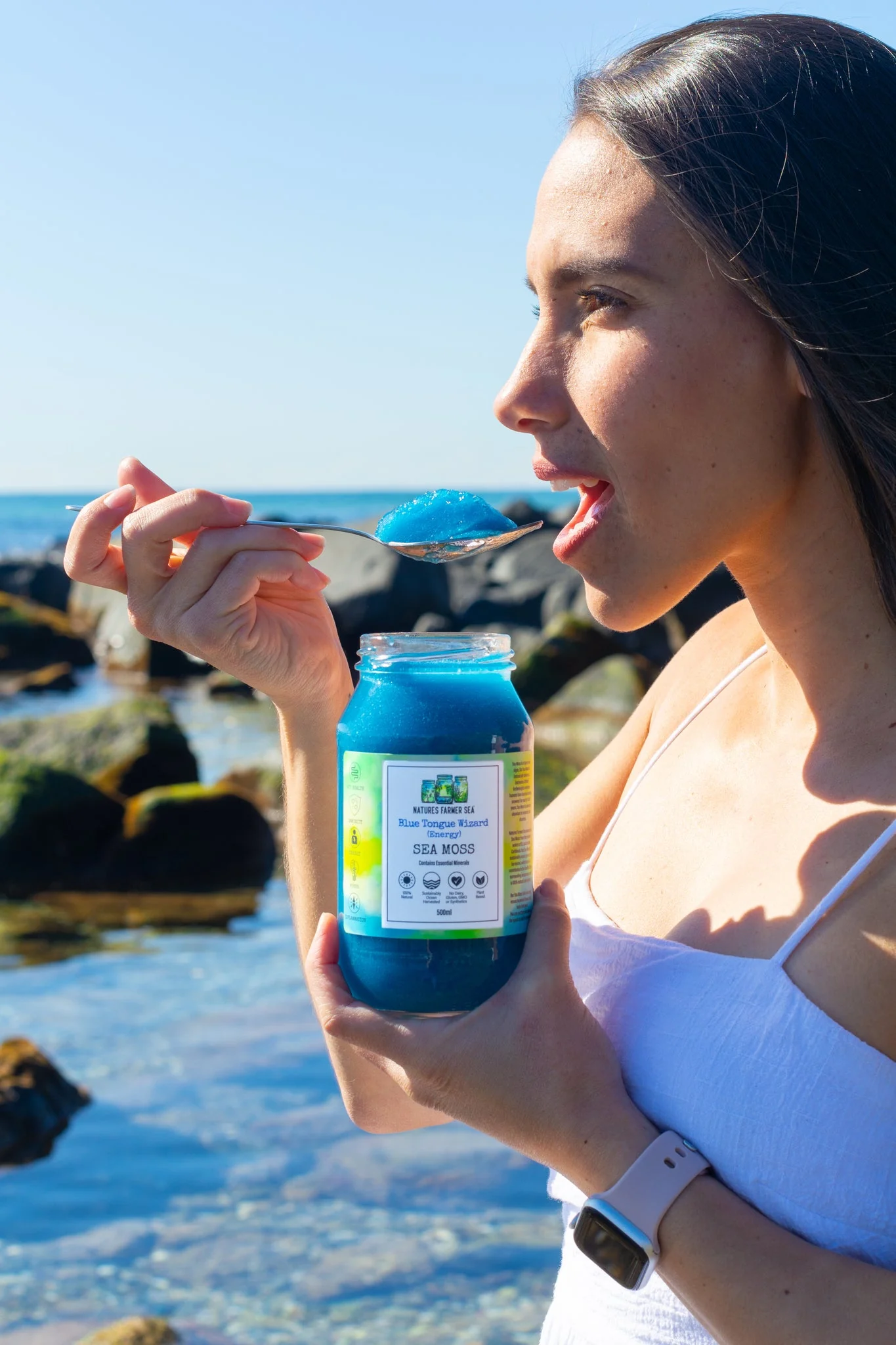 Natures Farmer Sea Moss Gel 375mL Or 500mL, Blue Tongue Wizard For Energy Support - Image 2