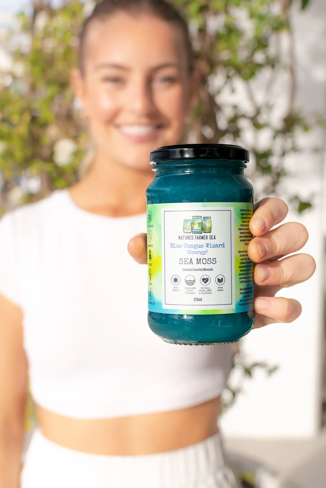 Natures Farmer Sea Moss Gel 375mL Or 500mL, Blue Tongue Wizard For Energy Support - Image 3