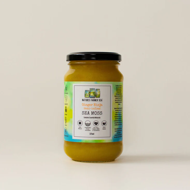 Natures Farmer Sea Moss Gel 375mL, Ginger Ninja For For Anti-Inflammatory Effect