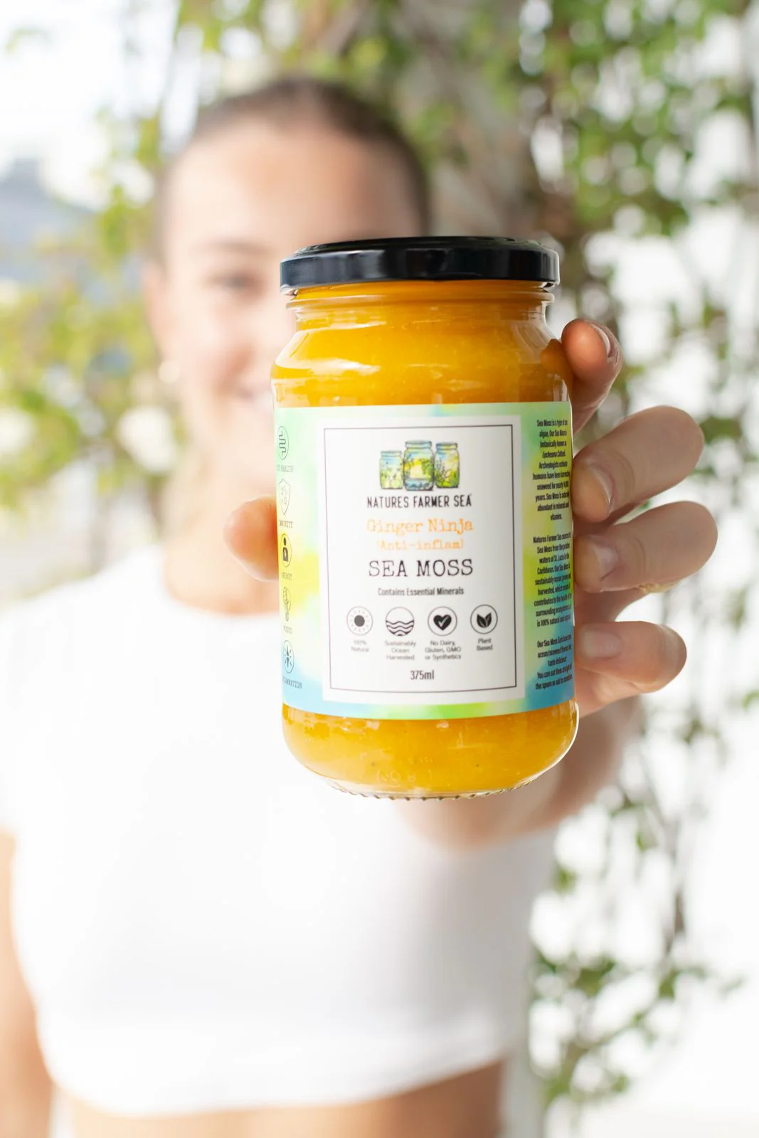 Natures Farmer Sea Moss Gel 375mL, Ginger Ninja For For Anti-Inflammatory Effect - Image 3