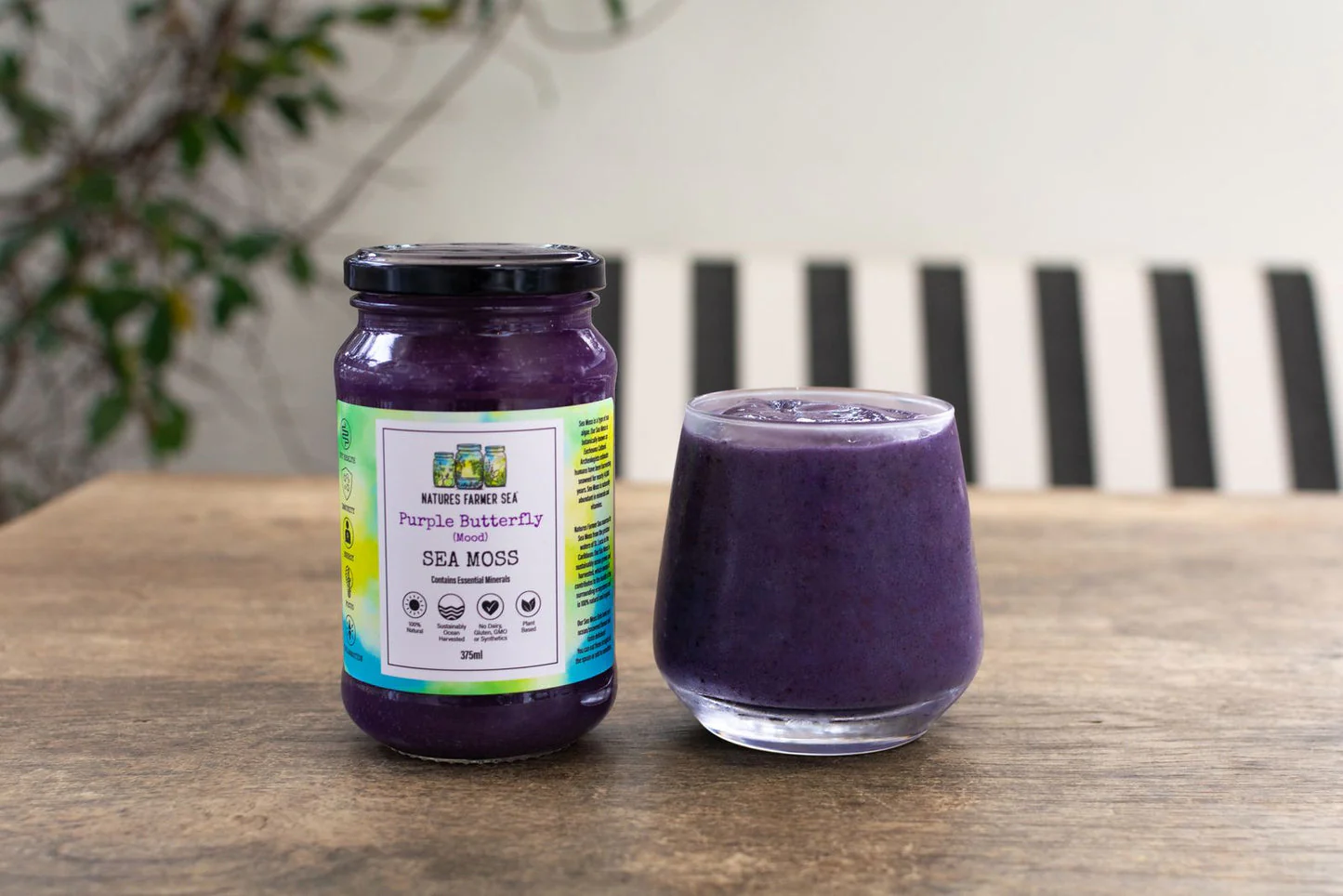 Natures Farmer Sea Moss Gel 375mL, Purple Butterfly For Mood Support & Skin Health - Image 4