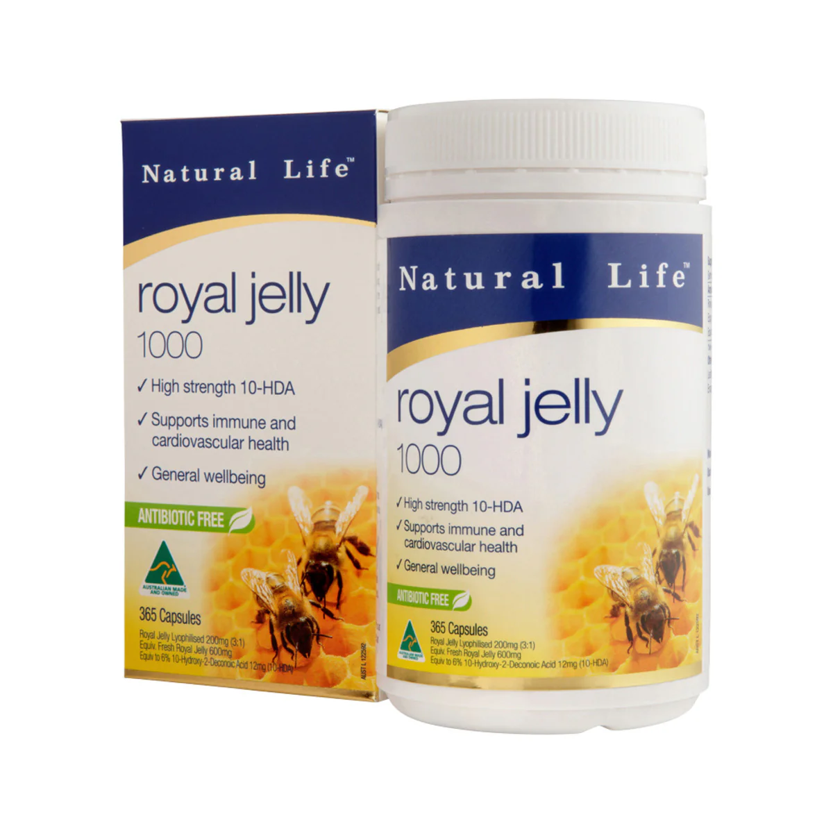 Natural Life Royal Jelly 1000mg 60 Soft Capsules Or 365 Soft Capsules, Source of 10-HDA - Image 2