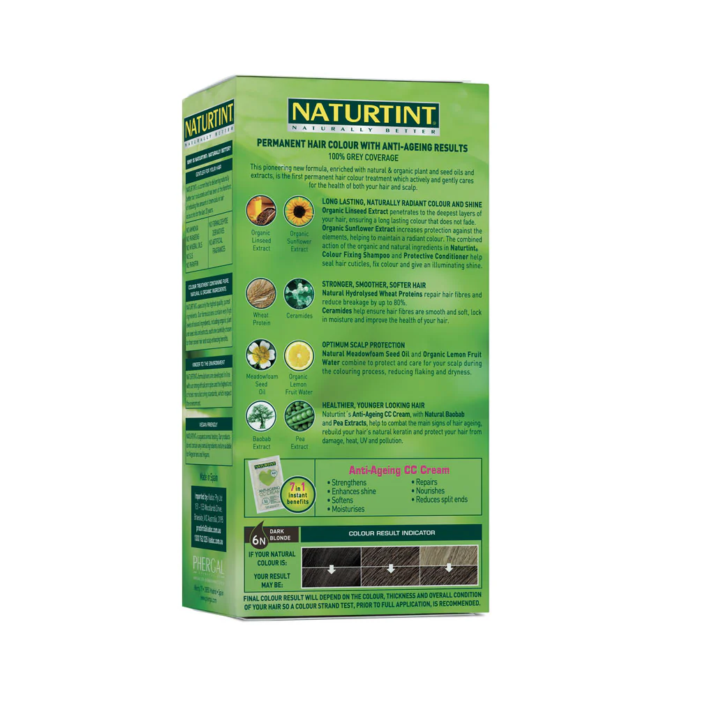 Naturtint Permanent Hair Colour Gel; No Ammonia 170mL, 6N Dark Blonde - Image 2