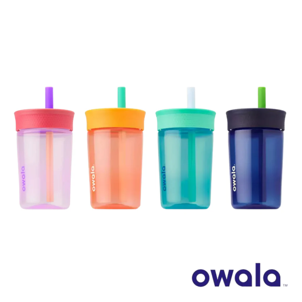 Owala Kid's Tumbler 15oz, Spill Resistant & Easy To Clean, Home Base (Navy Blue) - Image 2