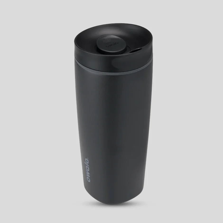 #NEW Owala Stainless Steel Smooth Sip Slider 12oz & 20oz, Very, Very Dark