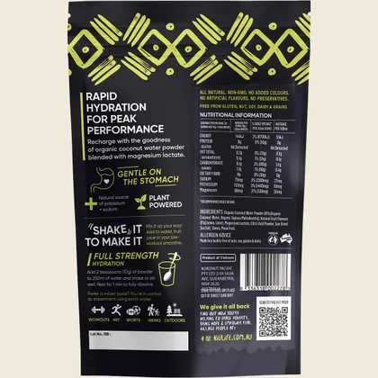Niulife Hydrate Electrolyte Powder Lemon & Lime 200g, No Added Preservatives - Image 2