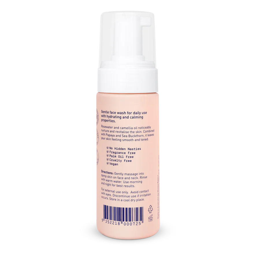 Noosa Basics Foaming Face Wash 150ml, With Rosewater & Sea Buckthorn Suitable For All Skin Types - Image 2