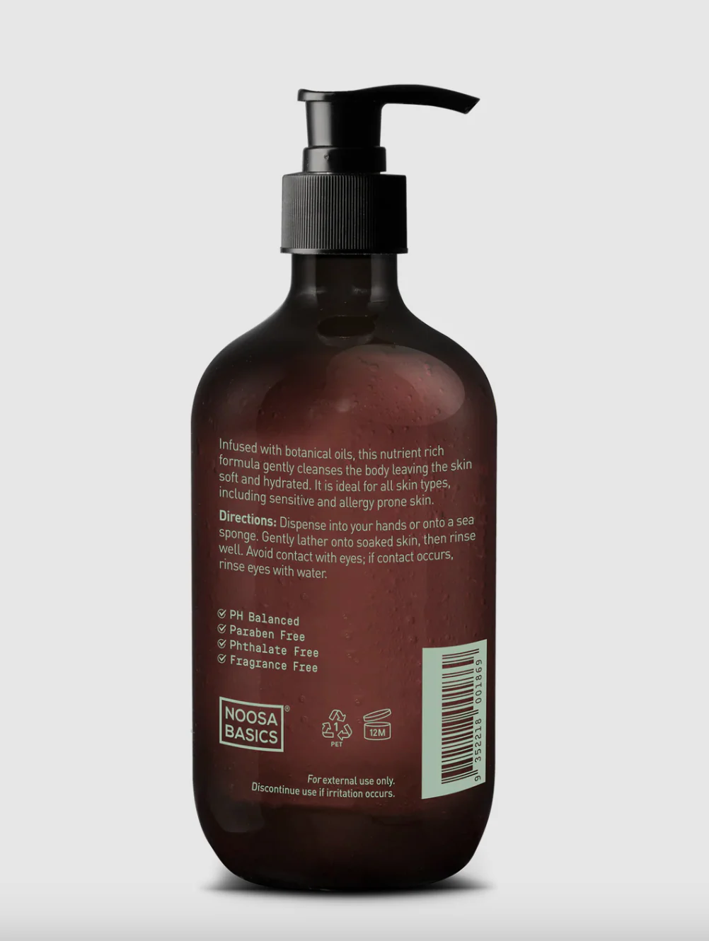 Noosa Basics Lemon Myrtle Body & Hand Wash 500mL, Gently Cleanses The Body - Image 2