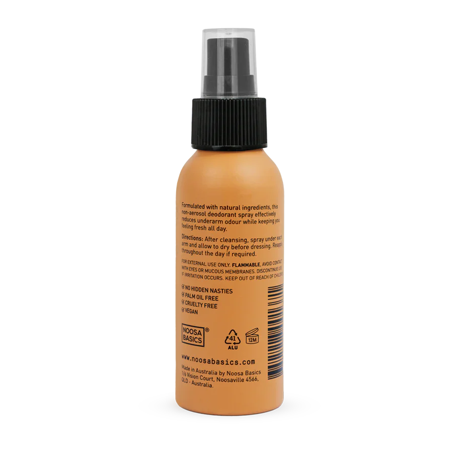 Noosa Basics Certified Organic Natural Deodorant Spray 100mL, Sandalwood Fragrance - Image 2