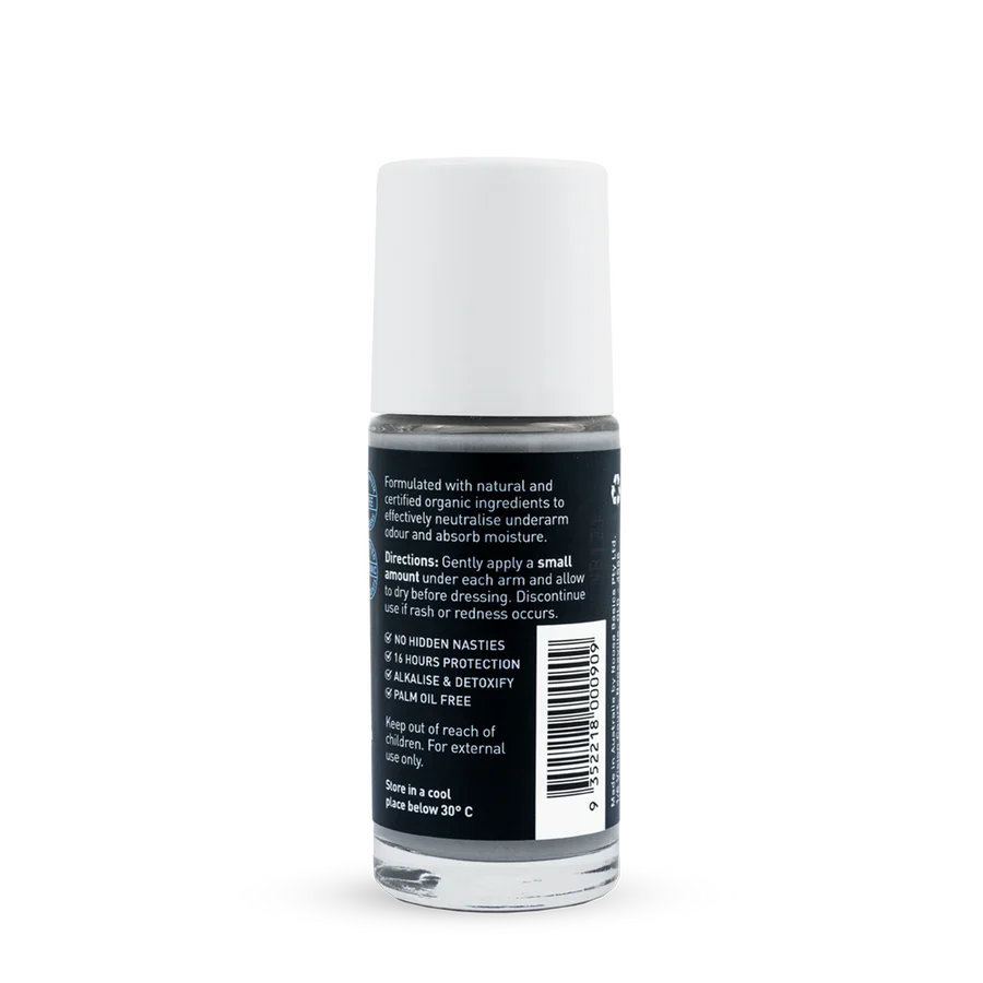 Noosa Basics Organic Deodorant Roll On 50mL, Charcoal & Eucalyptus Fragrance - Image 2