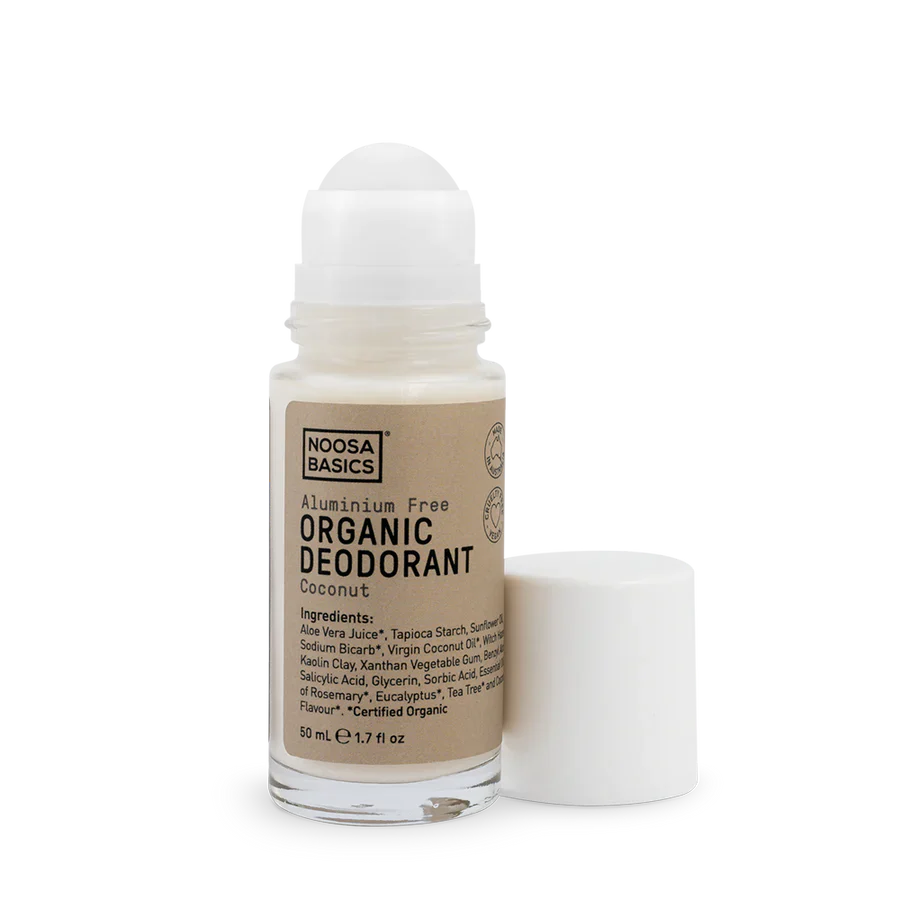 Noosa Basics Organic Deodorant Roll On 50mL, Coconut Fragrance