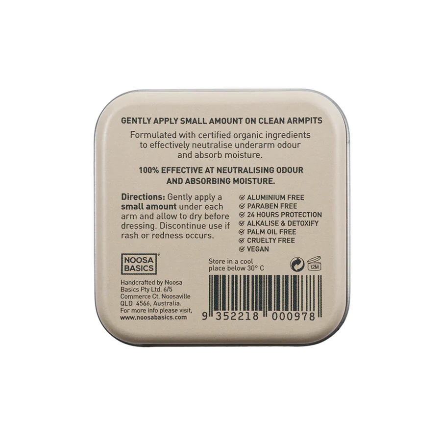 Noosa Basics Organic Deodorant Tin 50g, Coconut - Image 2