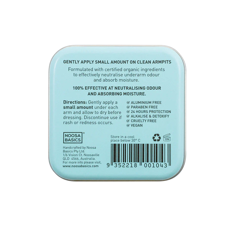 Noosa Basics Organic Deodorant Tin With Magnesium 50g, Coconut & Lime - Image 2