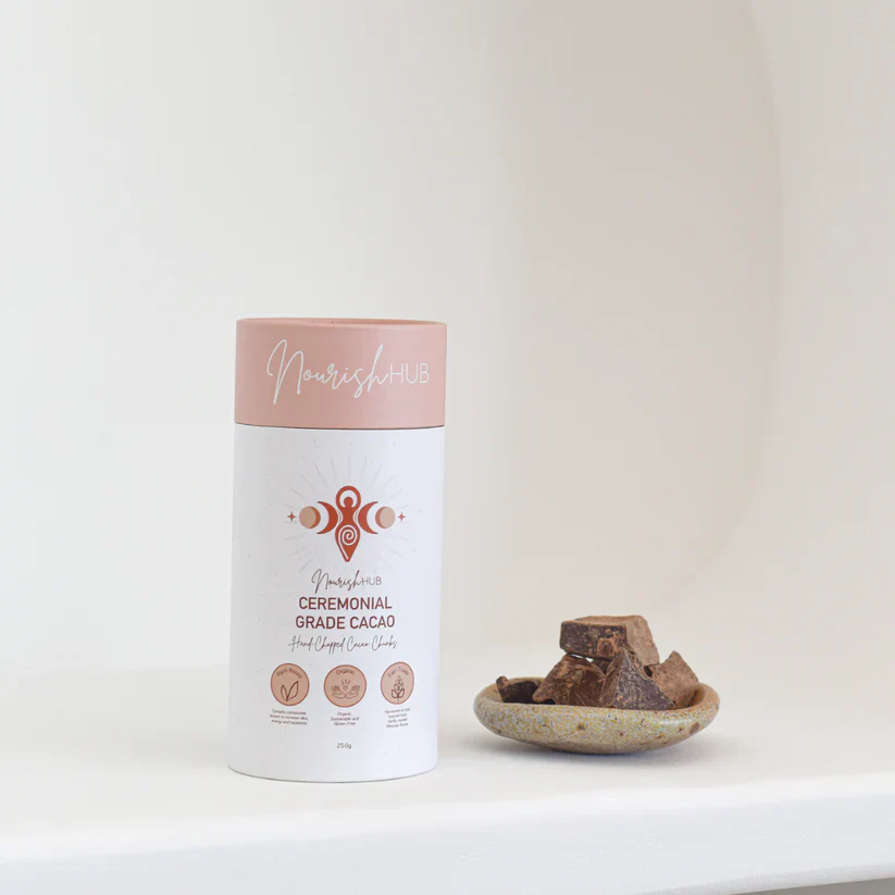 Nourish Hub Ceremonial Grade Cacao 50g, Hand Chopped Cacao Chunks - Image 2