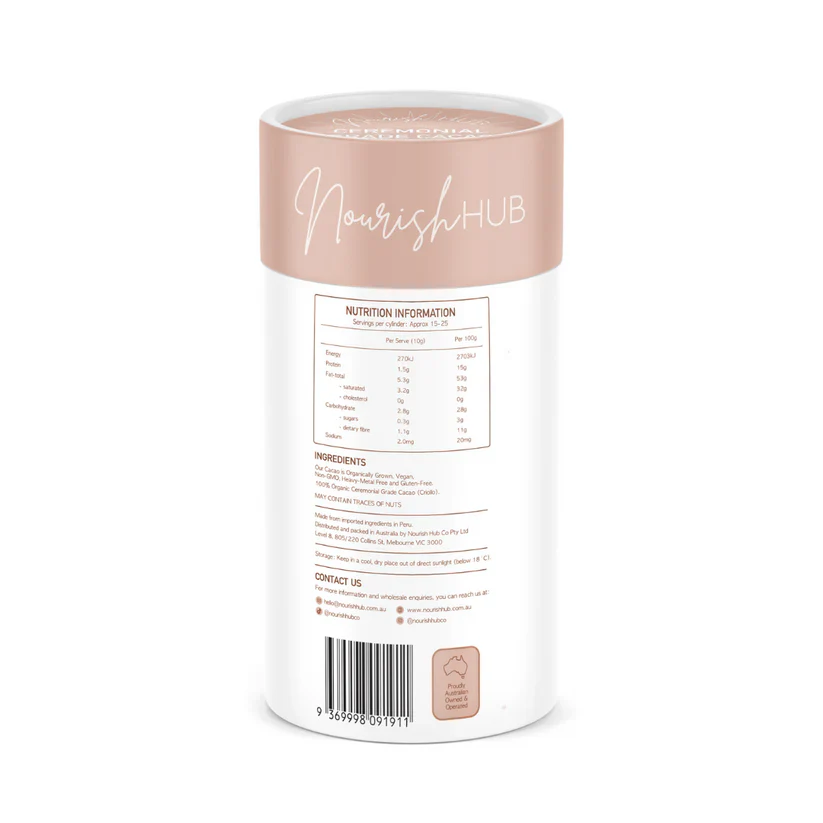 Nourish Hub Ceremonial Grade Cacao 50g, Hand Chopped Cacao Chunks - Image 3