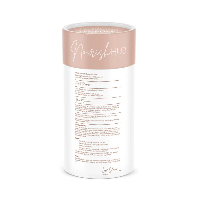 Nourish Hub Ceremonial Grade Cacao 50g, Hand Chopped Cacao Chunks - Image 4