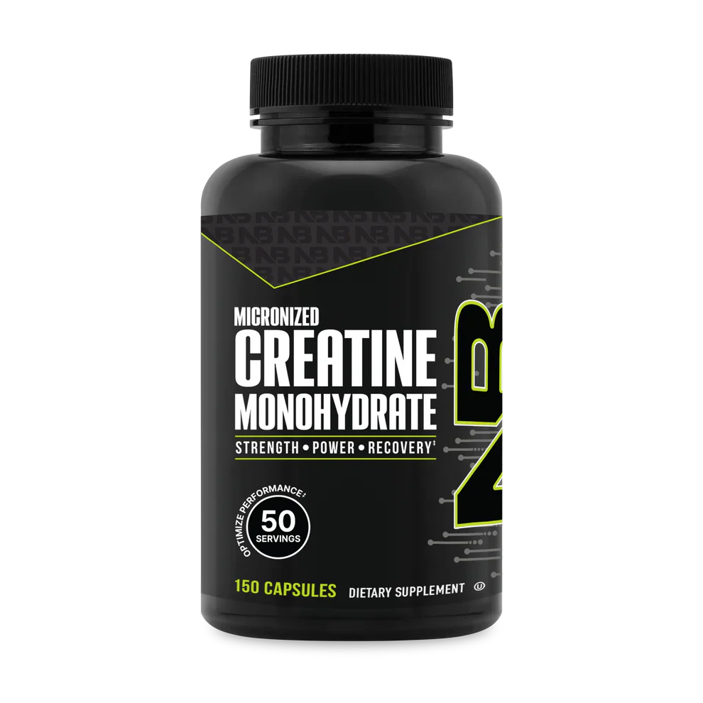 NutraBio Performance Collection Micronized Creatine Monohydrate 150 Capsules, Strength Power & Recovery