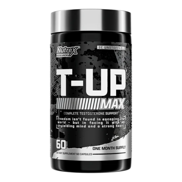 Nutrex Research T-UP Max; Complete Testosterone Support For Peak Performance 60 Capsules, ONE Month Supply