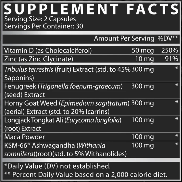 Nutrex Research T-UP Max; Complete Testosterone Support For Peak Performance 60 Capsules, ONE Month Supply - Image 2