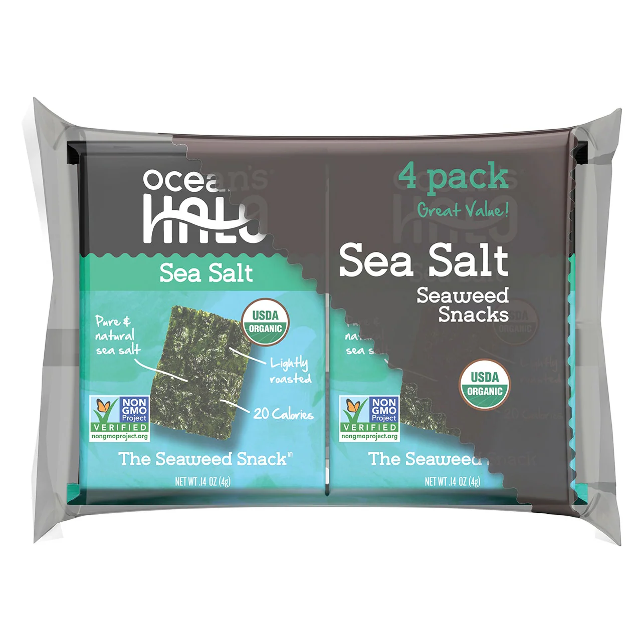 Ocean's Halo Seaweed Snacks 4g Or 4x4g, Sea Salt - Image 4