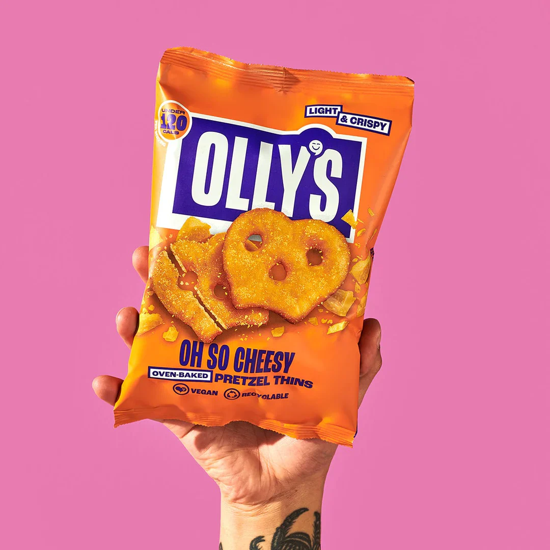 Olly's Pretzel Thins 140g, Oh So Cheesy Flavour - Image 3