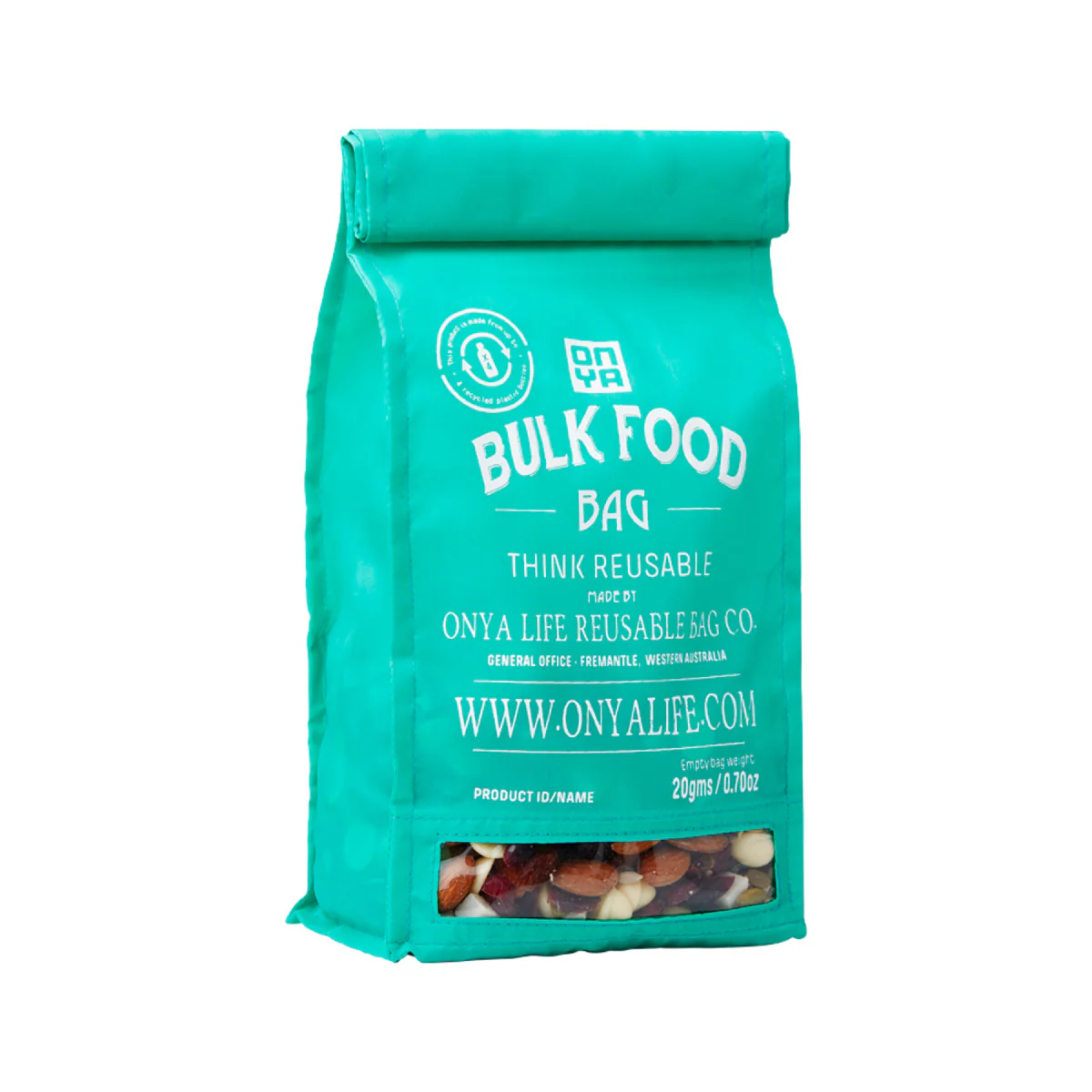 Onya Reusable Bulk Food Bag Aqua, Small, Medium Or Large Size - Image 3