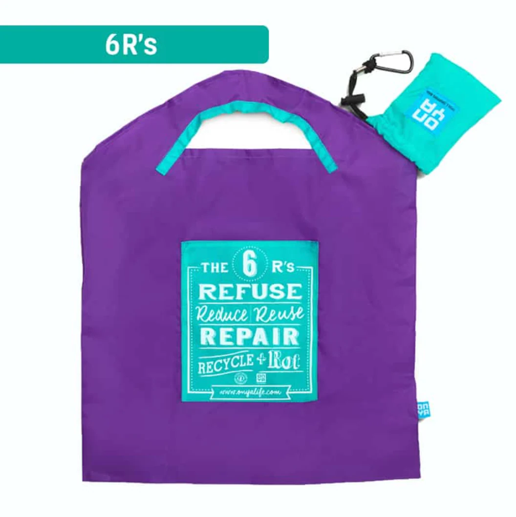 Onya Reusable Shopping Bag Purple 6R's, Small Or Large Size - Image 2