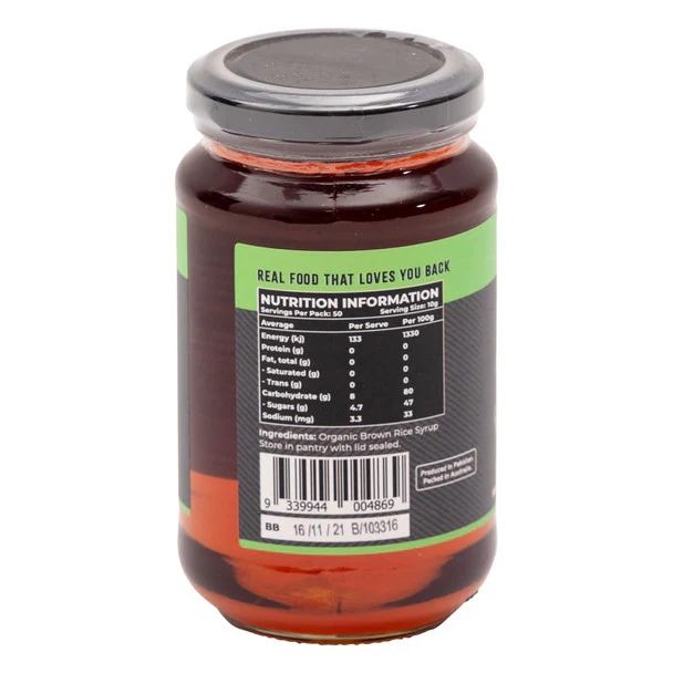 Honest to Goodness Brown Rice Syrup 500g, Certified Organic & Fructose Free - Image 3