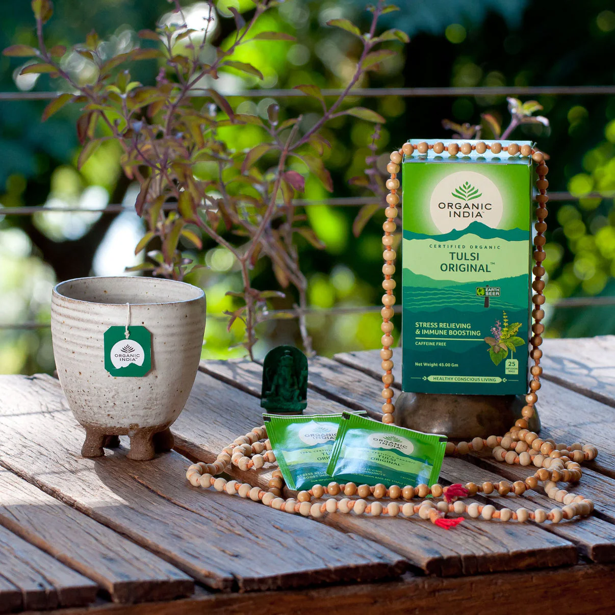 Organic India Wellness Tea Tulsi Original, 25 Herbal Tea Bags; Certified Organic