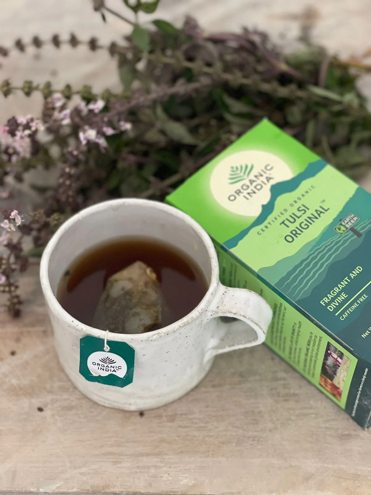 Organic India Wellness Tea Tulsi Original, 25 Herbal Tea Bags; Certified Organic - Image 4