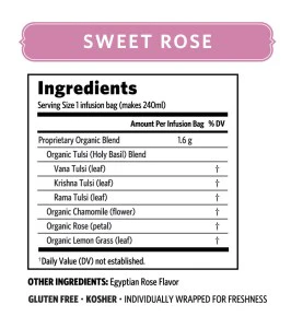 Organic India Wellness Tea Tulsi Sweet Rose Tea, 25 Herbal Tea Bags; Certified Organic - Image 4