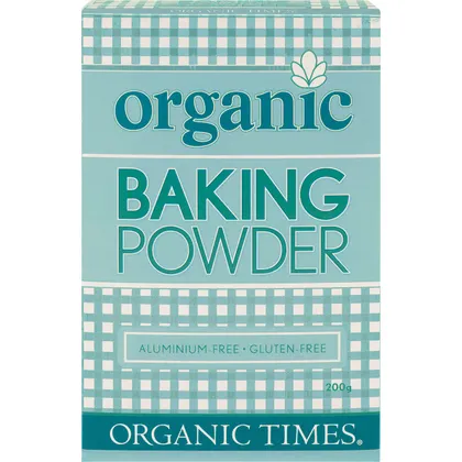 Organic Times Baking Powder 200g, Aluminium-Free & Certified Organic