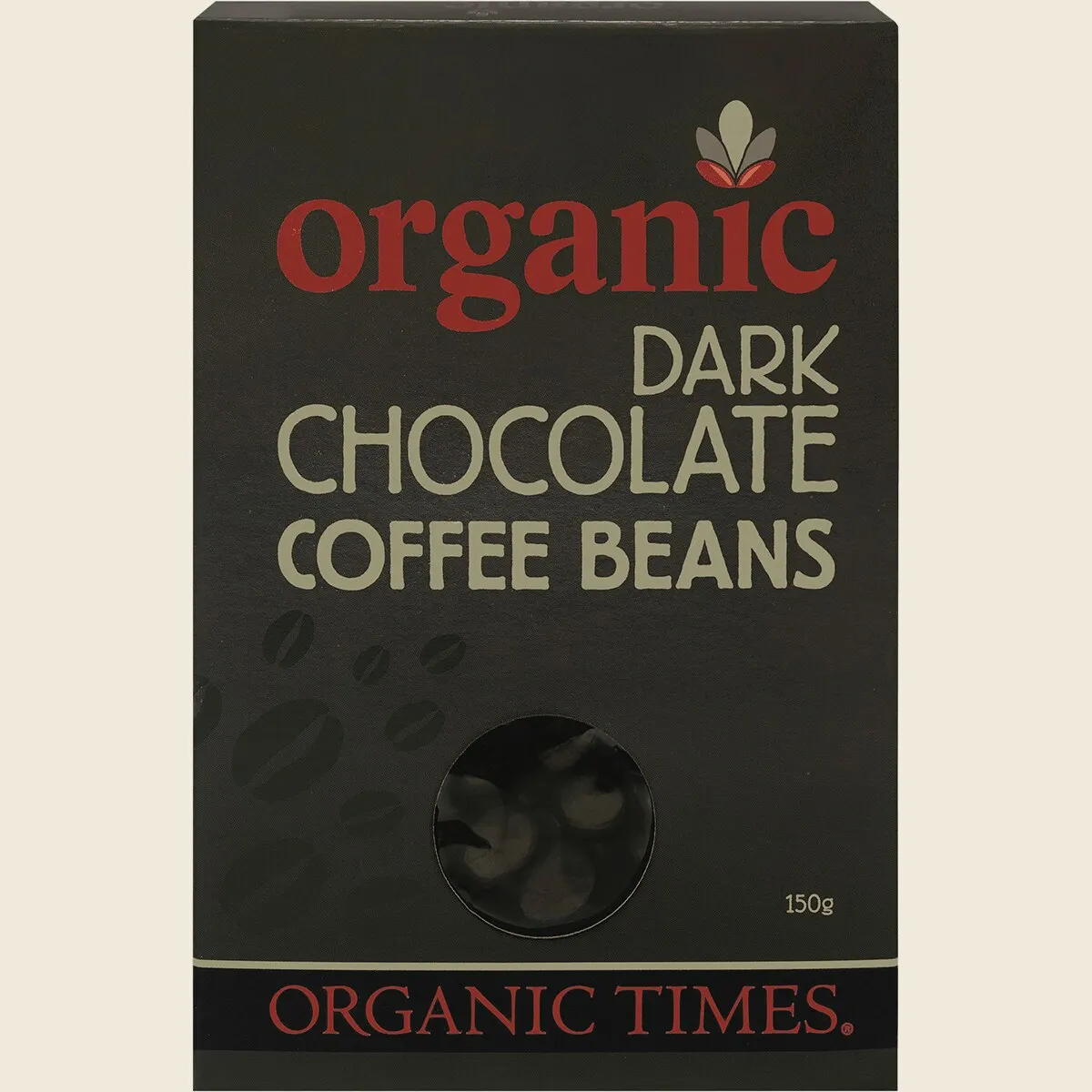 Organic Times Certified Organic Dark Chocolate Coated Coffee Beans 150g, Smooth & Rich