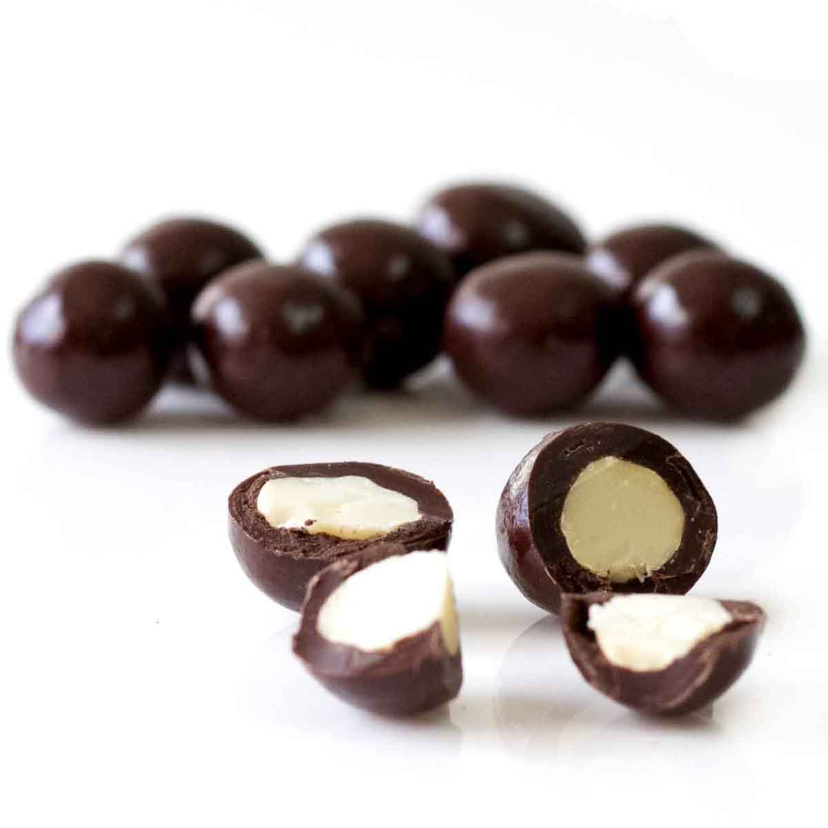 Organic Times Certified Organic Dark Chocolate Coated Macadamia Nuts 150g, Creamy & Decadent - Image 2