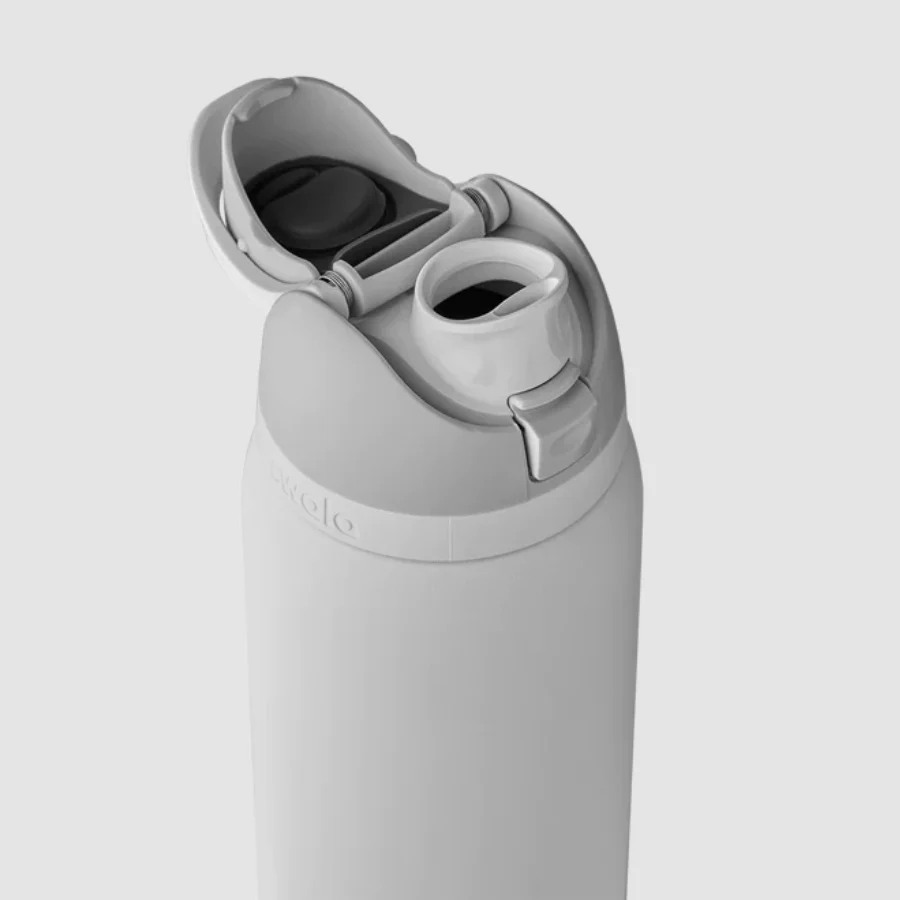 Owala FreeSip Stainless Steel Water Bottle 24oz, 32oz or 40oz, Shy Marshmallow - Image 5