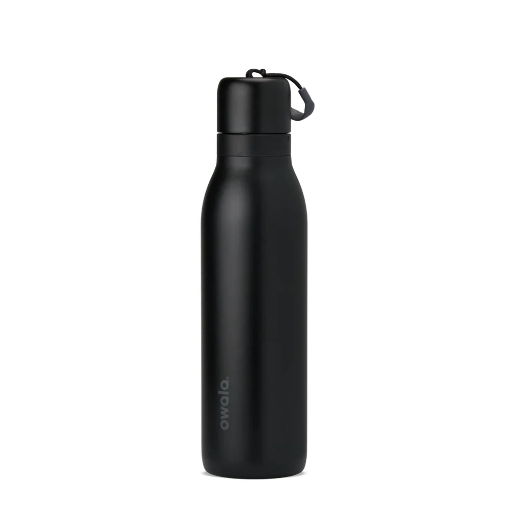 Owala FreeSip Twist Stainless Steel Water Bottle 18oz Or 24oz, Very Very Dark