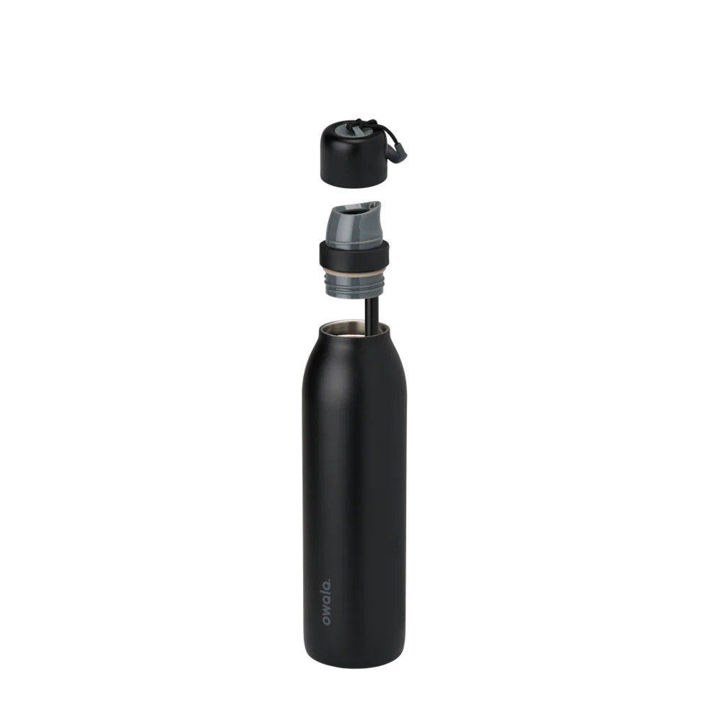 Owala FreeSip Twist Stainless Steel Water Bottle 18oz Or 24oz, Very Very Dark - Image 2