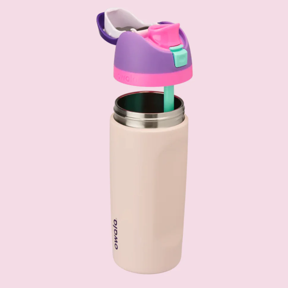 Owala Kids' FreeSip Stainless Steel Water Bottle 16oz, Bunny Business - Image 3