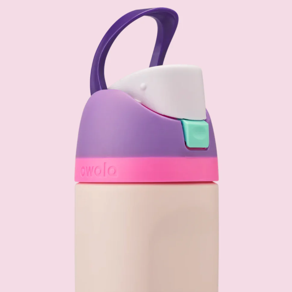 Owala Kids' FreeSip Stainless Steel Water Bottle 16oz, Bunny Business - Image 4