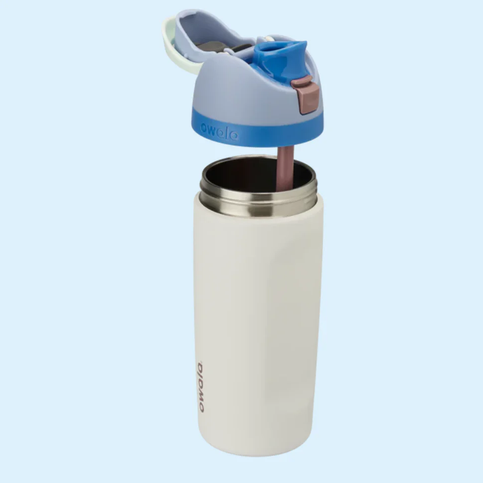 Owala Kids' FreeSip Stainless Steel Water Bottle 16oz, Snow Dragon - Image 3