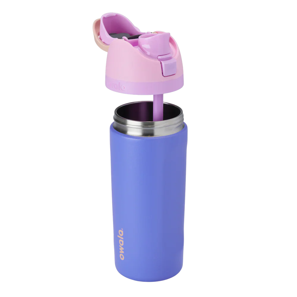 Owala Kids' FreeSip Stainless Steel Water Bottle 16oz, Wild Child {Pink/Blue} - Image 2