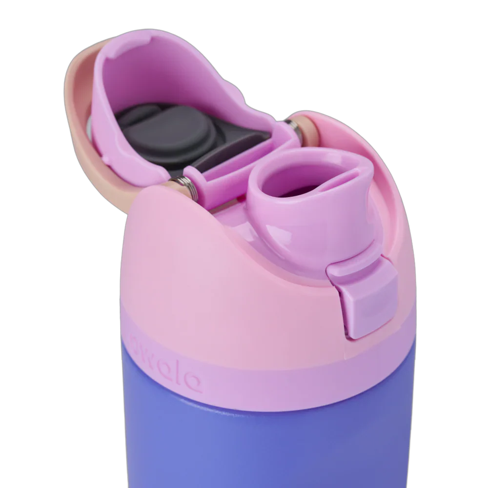 Owala Kids' FreeSip Stainless Steel Water Bottle 16oz, Wild Child {Pink/Blue} - Image 4