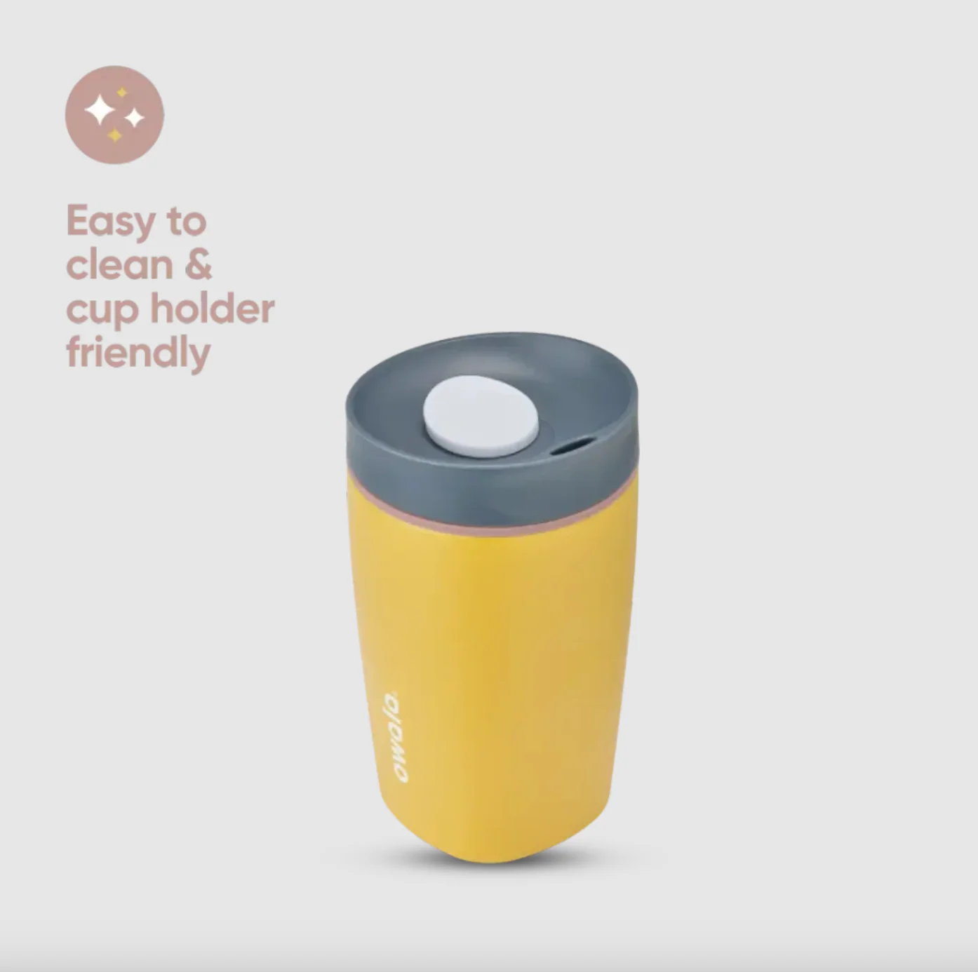 Owala SmoothSip Slider Stainless Steel Tumbler 12oz, Golden Quest - Image 2