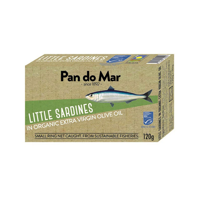 Pan Do Mar Sardines in Organic Extra Virgin Olive Oil 120g