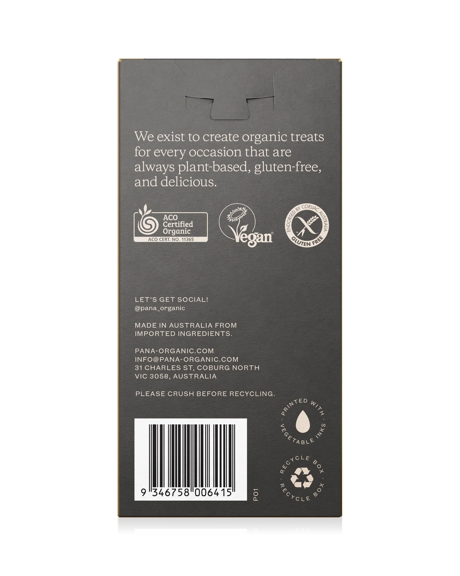 Pana Organic Certified Organic Mini Snack Bites 100g, Peanut, Caramel & Dark Chcolate - Image 2