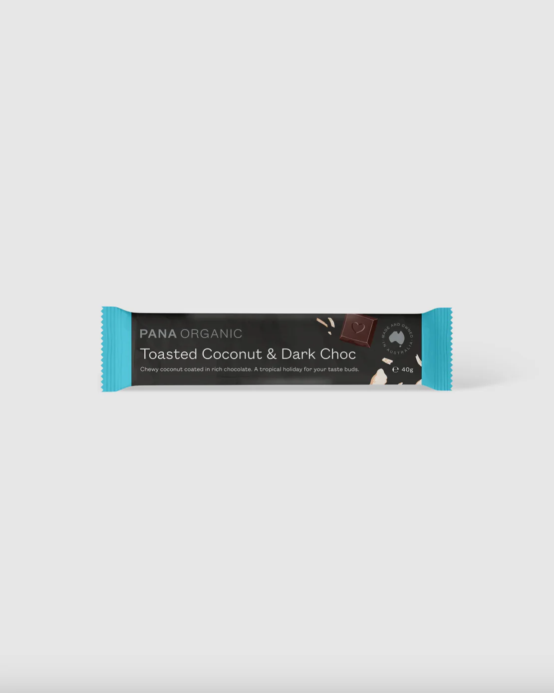 Pana Organic Snack Bar Single 40g Or A Box of 12, Toasted Coconut & Dark Choc Flavour - Image 2