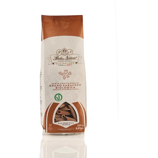 Pasta Natura Organic Buckwheat Penne Pasta 250g, Gluten Free & 100% Buckwheat