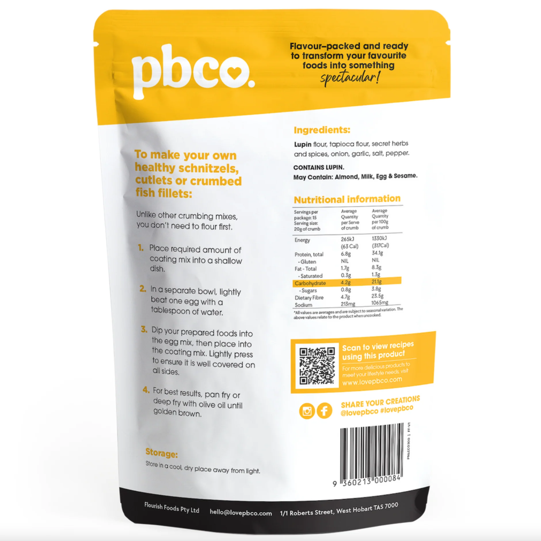 PBCo Low Carb Crumb Coating 300g, Original Flavour - Image 3