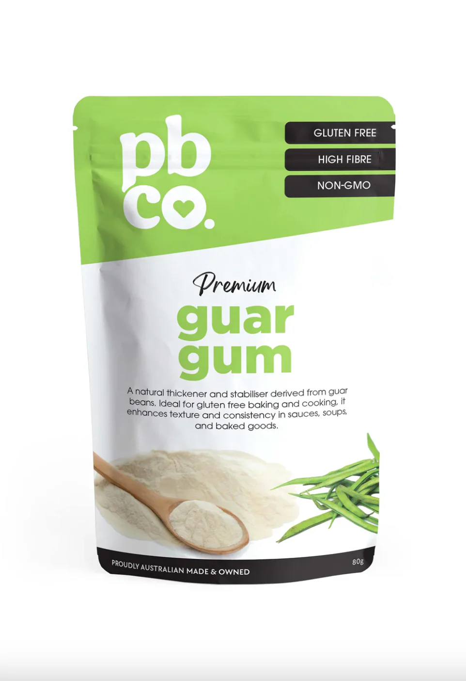 PBCo Premium Guar Gum 80g, Natural Thickener