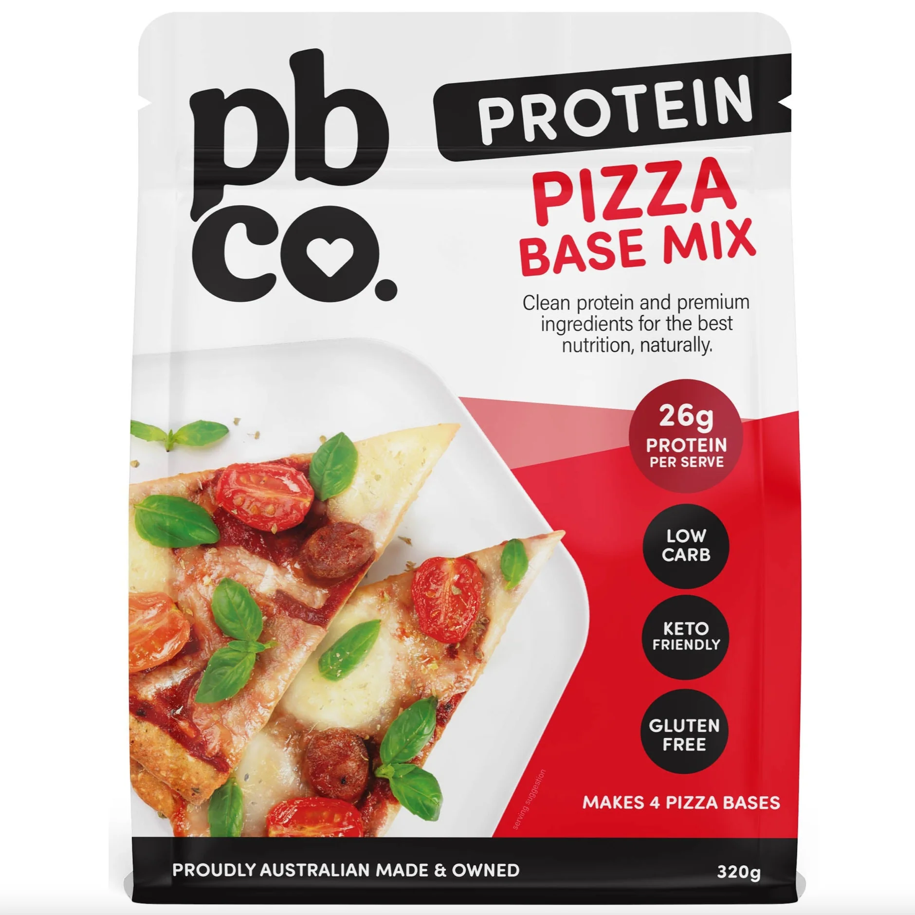 PBCo Protein Plus Mix 320g, Pizza Base Mix